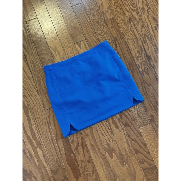 J. Crew Skirt Women's Sz 8 Blue Short A-Line Slit‎ Lined Workwear Career - Picture 3 of 11